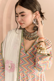 Shaila White Anarkali Set 6
