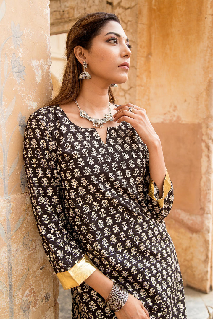 Inara Black Straight Set Gulabo Jaipur