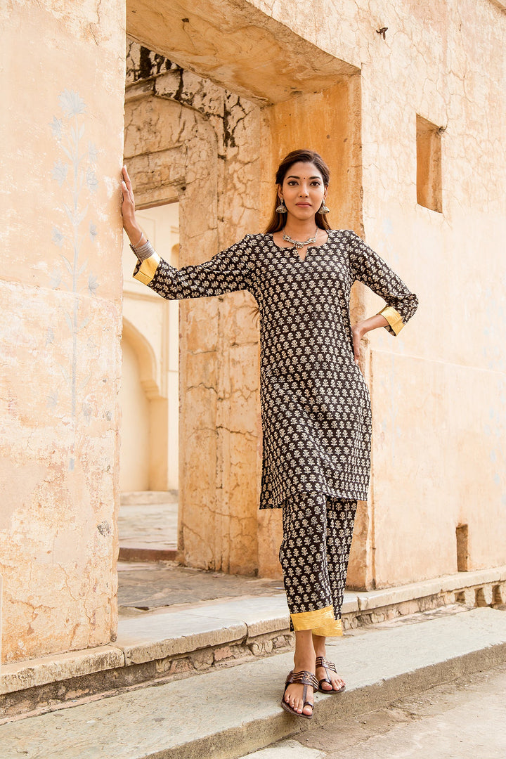 Inara Black Straight Set Gulabo Jaipur