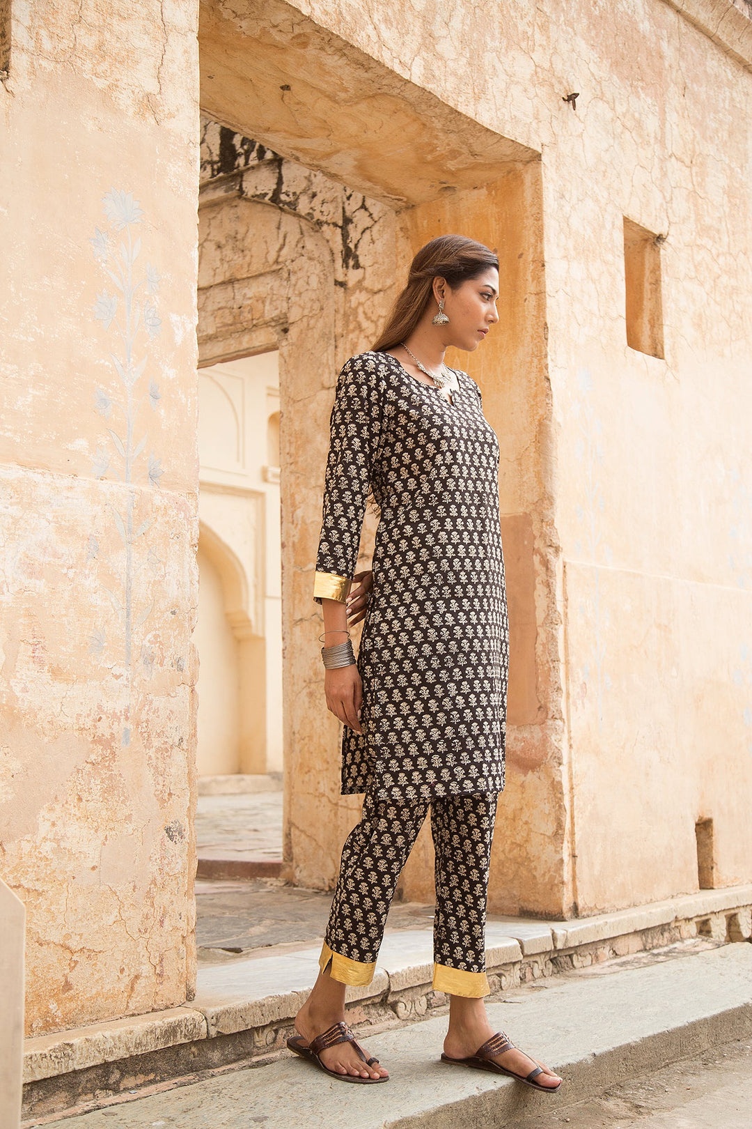 Inara Black Straight Set Gulabo Jaipur