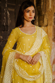Hairat Yellow Straight kurta set 6