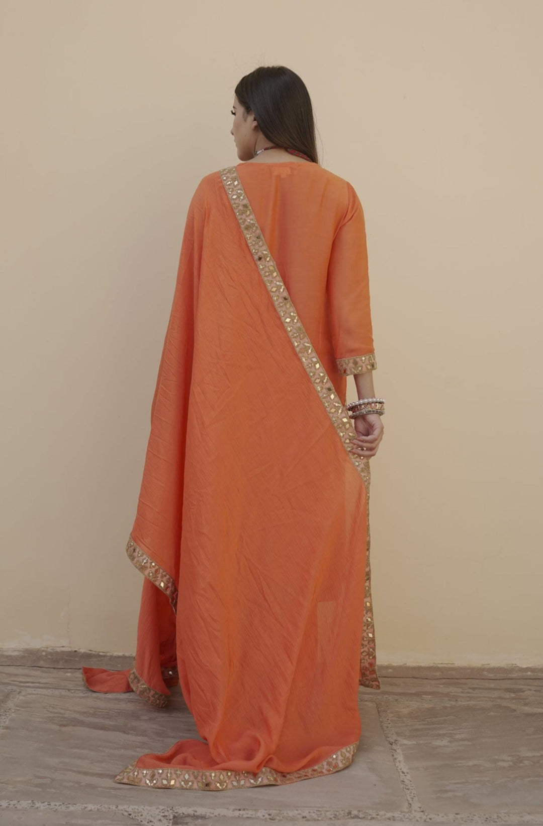 Kalista Orange Set Gulabo Jaipur