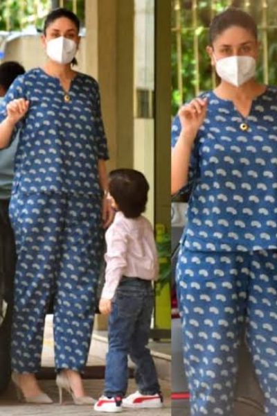 Kareena Kapoor in Zara Indigo Set Gulabo Jaipur