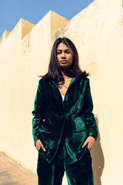 Karla Green Velvet Coat 2