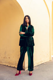 Karla Green Velvet Coat 5