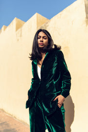 Karla Green Velvet Coat 4