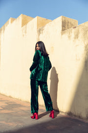 Karla Green Velvet Coat 6