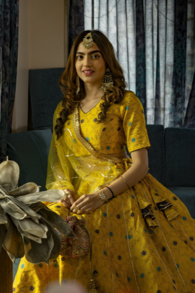 Kashika Kapoor In Aisha Yellow Lehenga Set Gulabo Jaipur