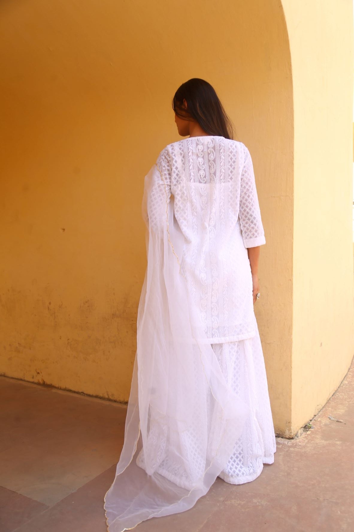 LOTUS WHITE SHARARA SET Gulabo Jaipur