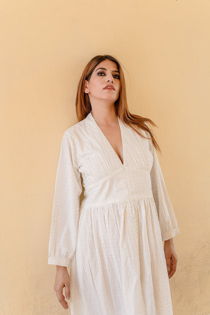 Lilac White Dress Gulabo Jaipur