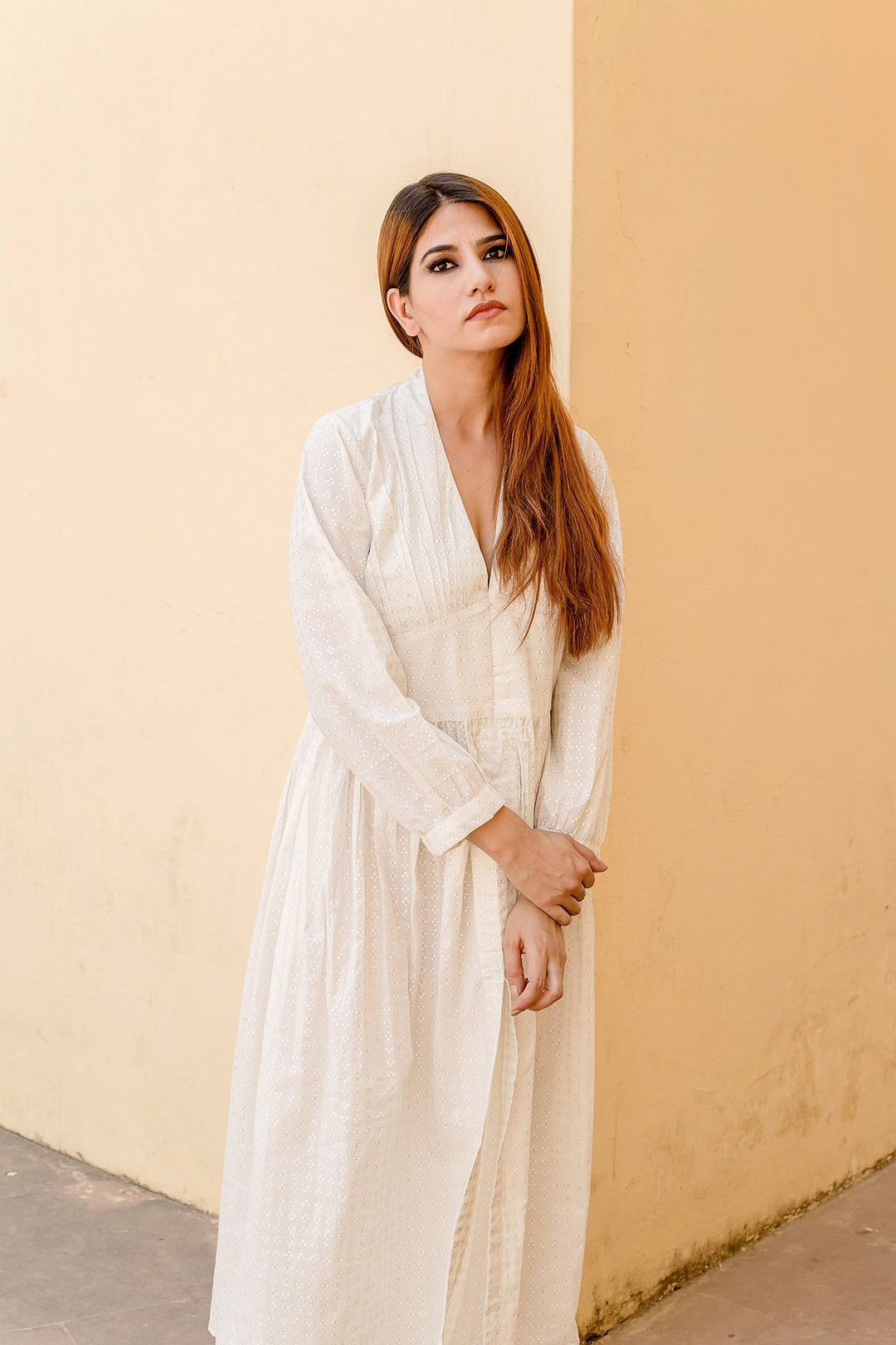 Lilac White Dress Gulabo Jaipur
