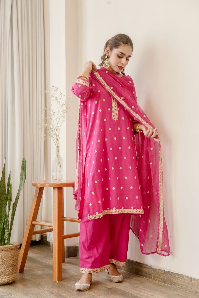MADHU PINK SET Gulabo Jaipur