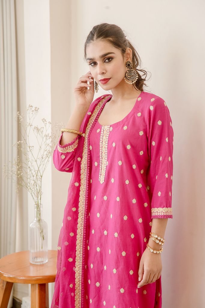 MADHU PINK SET Gulabo Jaipur
