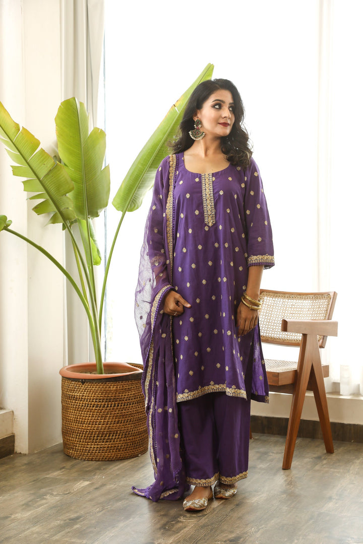 MADHU PURPLE SET Gulabo Jaipur