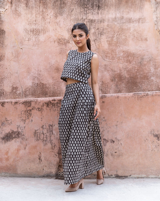 Mia Black Cotton Co-Ord Set