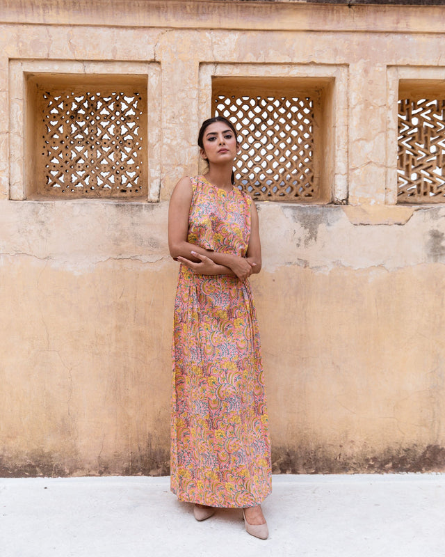 Mia Peach Cotton Co-Ord Set