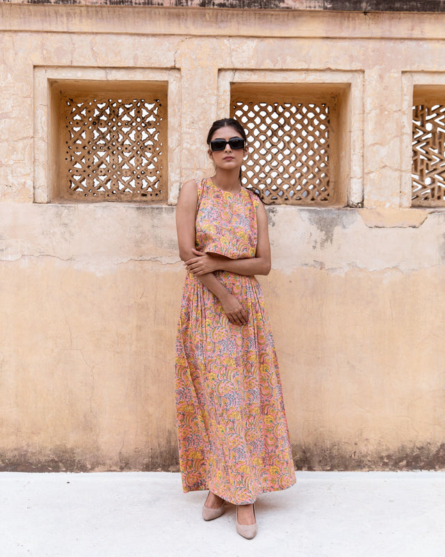 Mia Peach Cotton Co-Ord Set