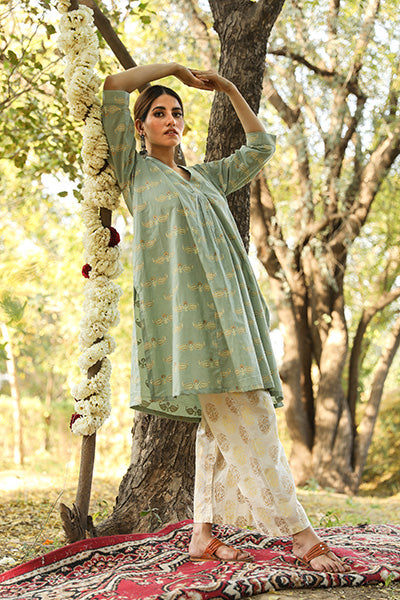 MONALI AQUA KURTA Gulabo Jaipur