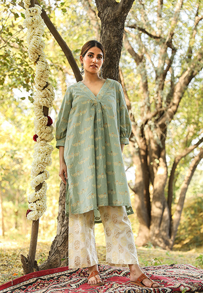 MONALI AQUA KURTA Gulabo Jaipur