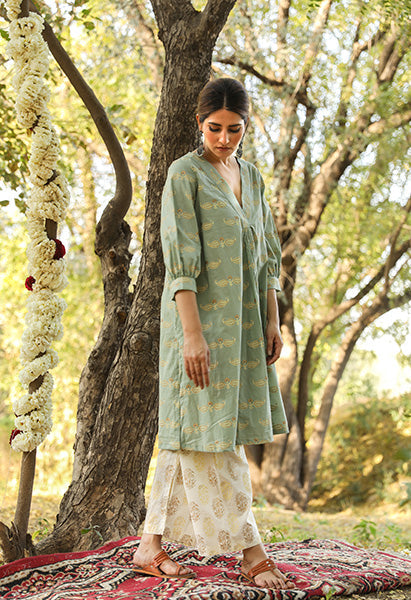 MONALI AQUA KURTA Gulabo Jaipur