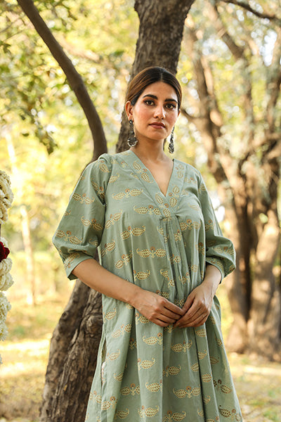 MONALI AQUA KURTA Gulabo Jaipur