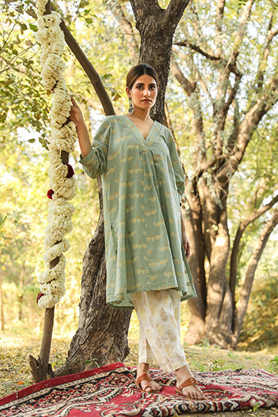 MONALI AQUA KURTA Gulabo Jaipur
