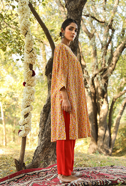 MONALI YELLOW KURTA Gulabo Jaipur
