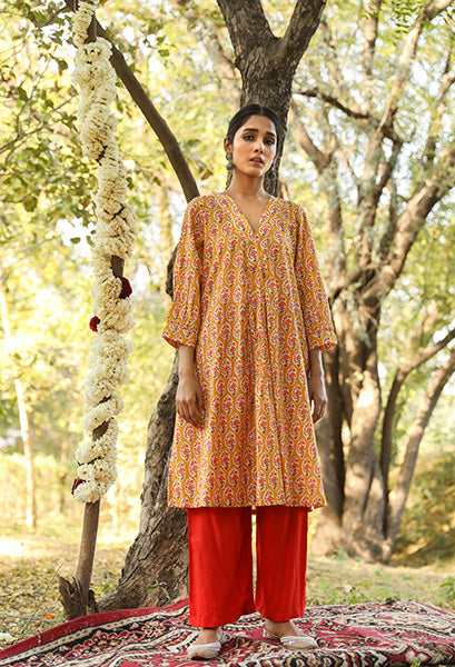 MONALI YELLOW KURTA Gulabo Jaipur