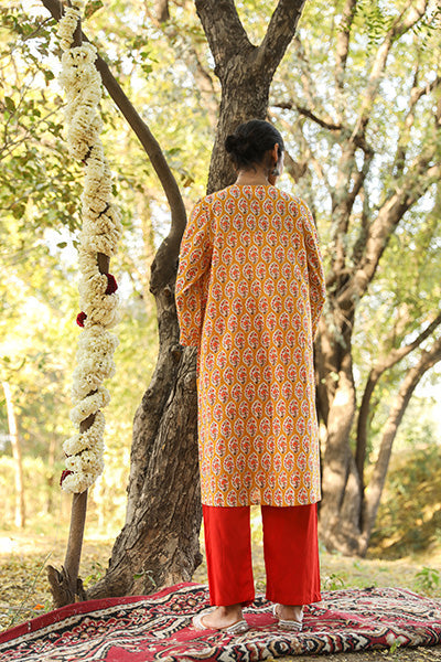 MONALI YELLOW KURTA Gulabo Jaipur