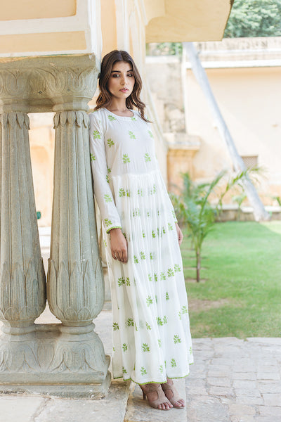 Mahim White Dress Gulabo Jaipur