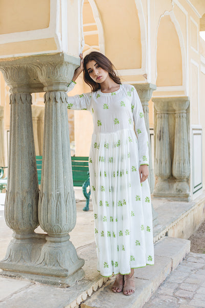 Mahim White Dress Gulabo Jaipur