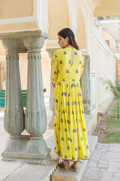 Mahim Yellow Dress Gulabo Jaipur