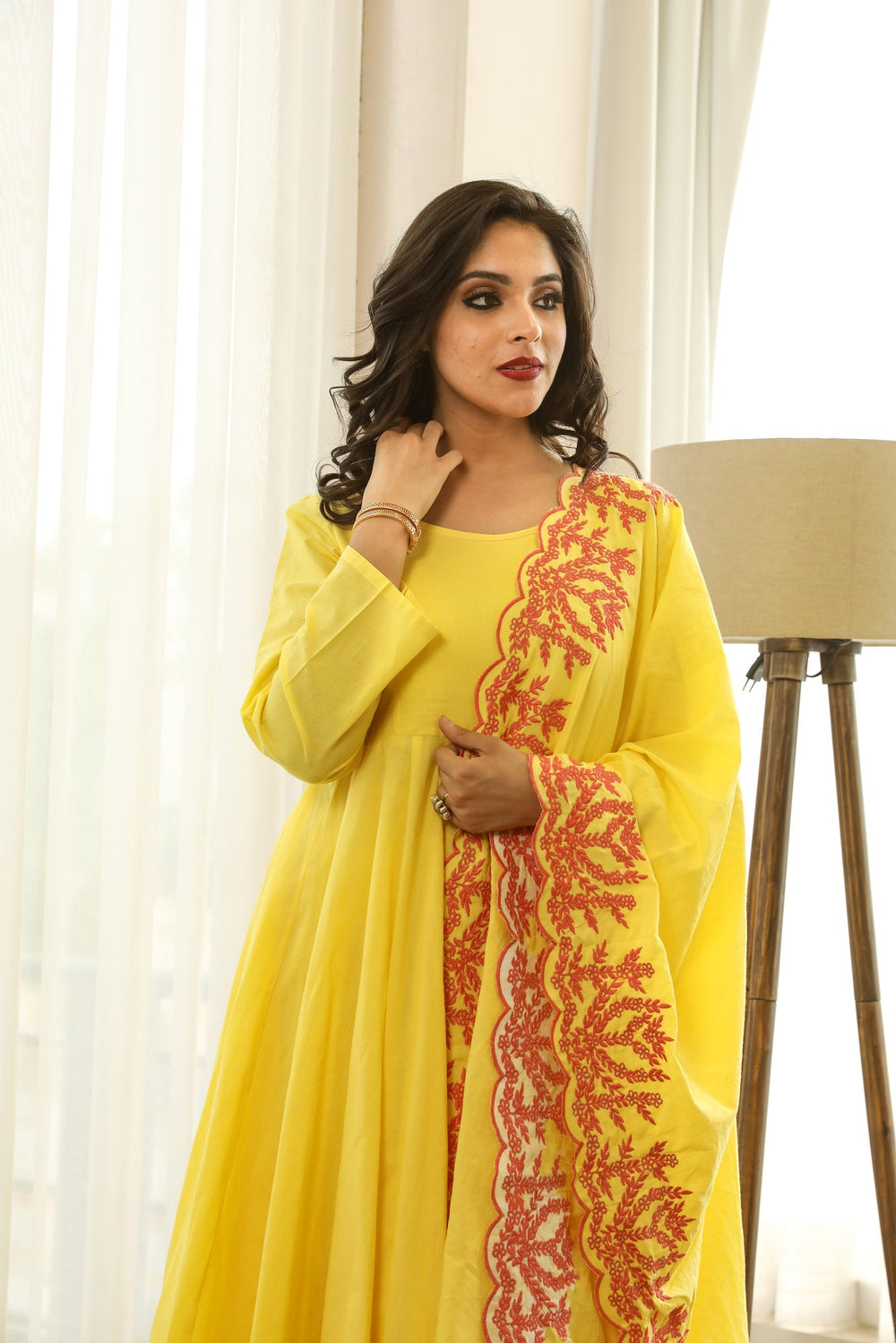 Mahnoor Yellow Anarkali Set Gulabo Jaipur