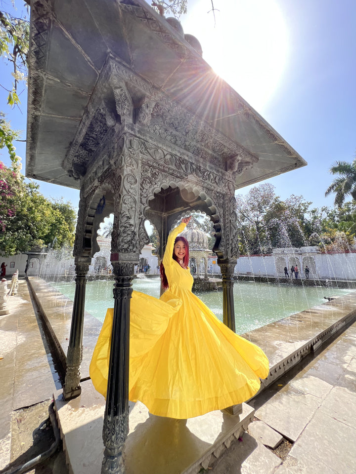 Mahnoor Yellow Anarkali Set Gulabo Jaipur