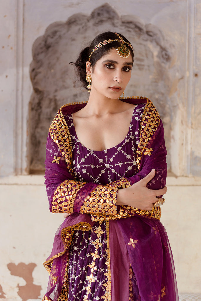 Mallika Purple Gown Gulabo Jaipur