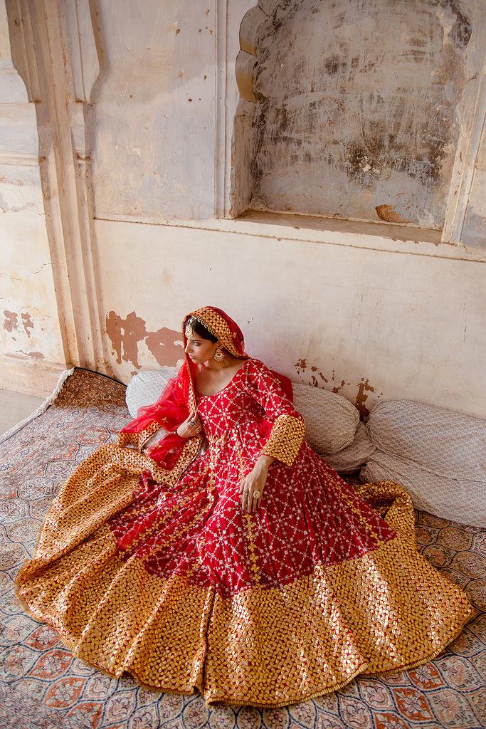 Mallika Red Gown Gulabo Jaipur