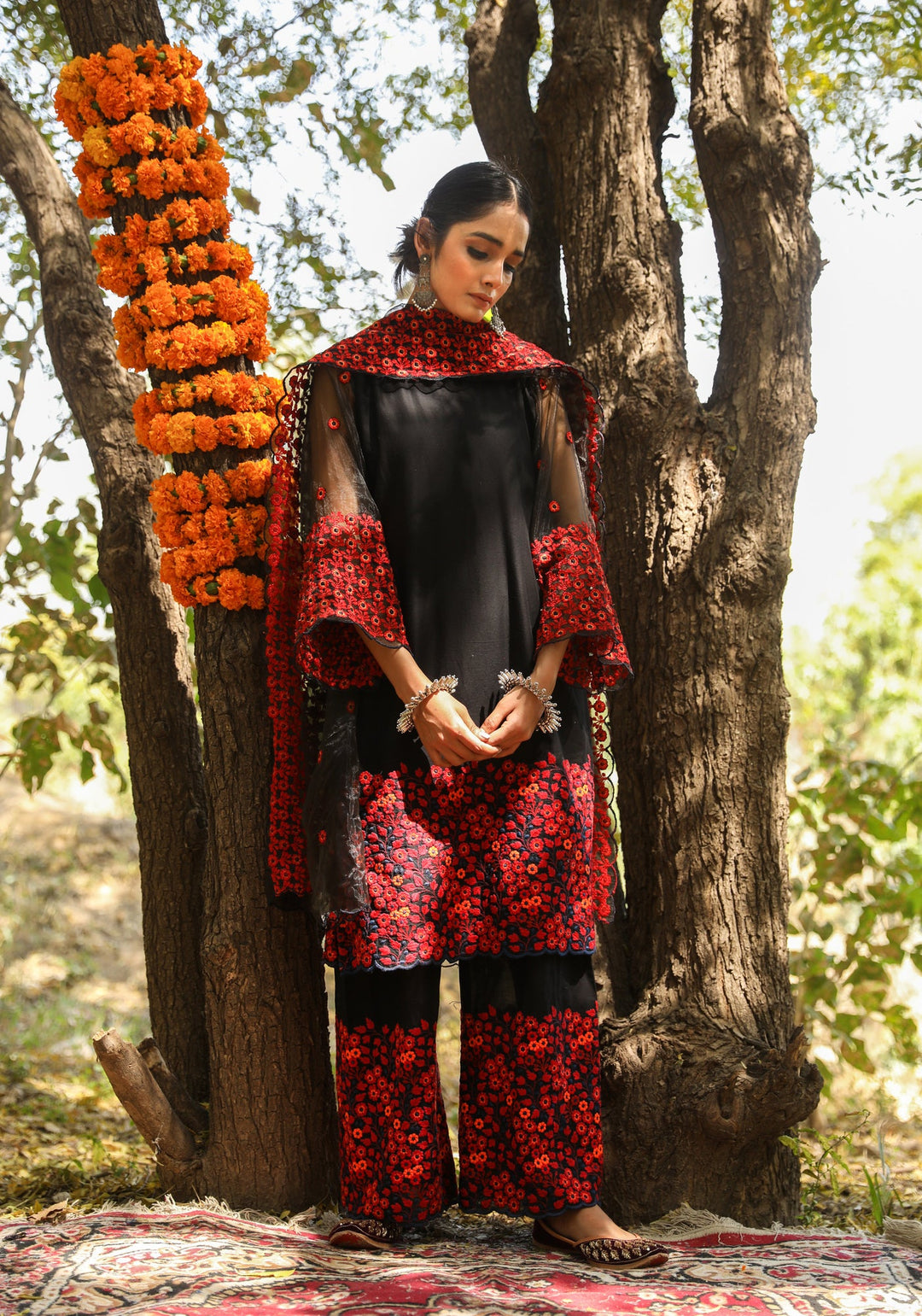 Mastani Black Straight Set Gulabo Jaipur