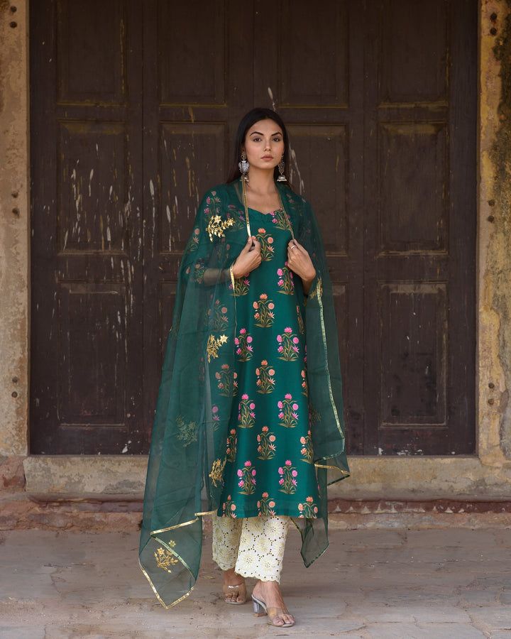 Mehnaaz Green Set Gulabo Jaipur
