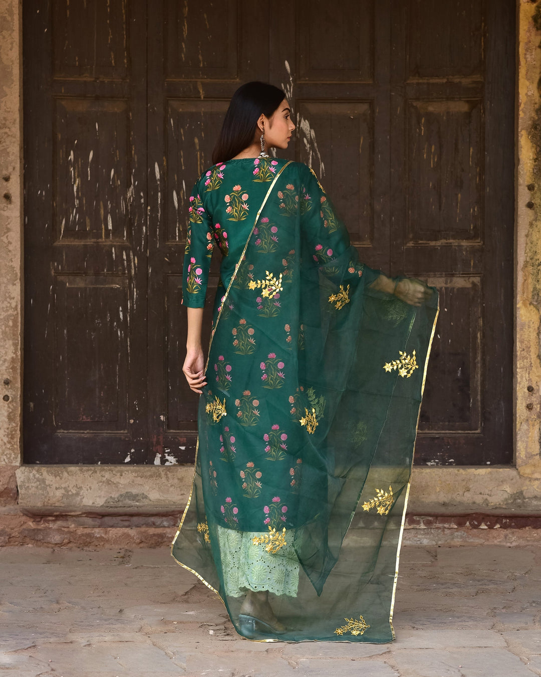 Mehnaaz Green Set Gulabo Jaipur