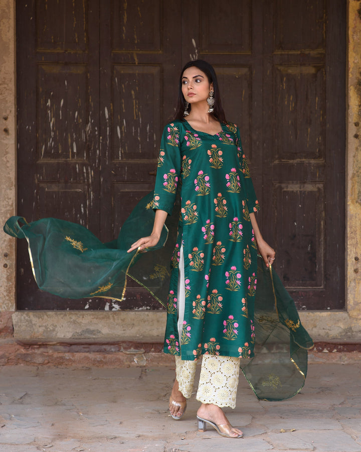 Mehnaaz Green Set Gulabo Jaipur