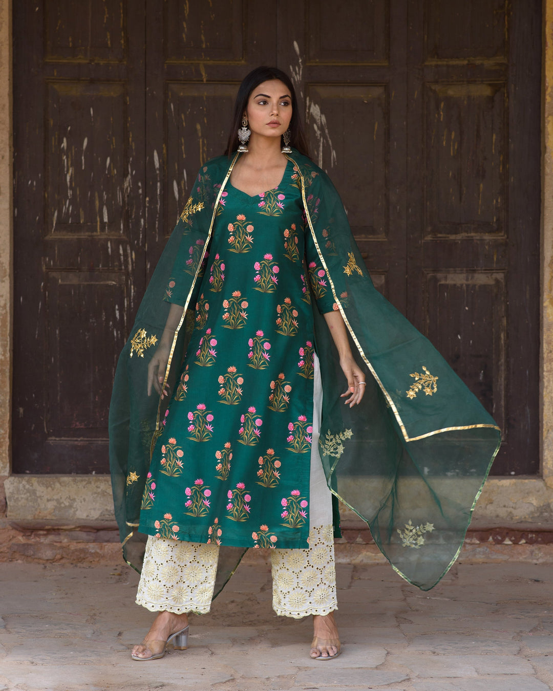 Mehnaaz Green Set Gulabo Jaipur