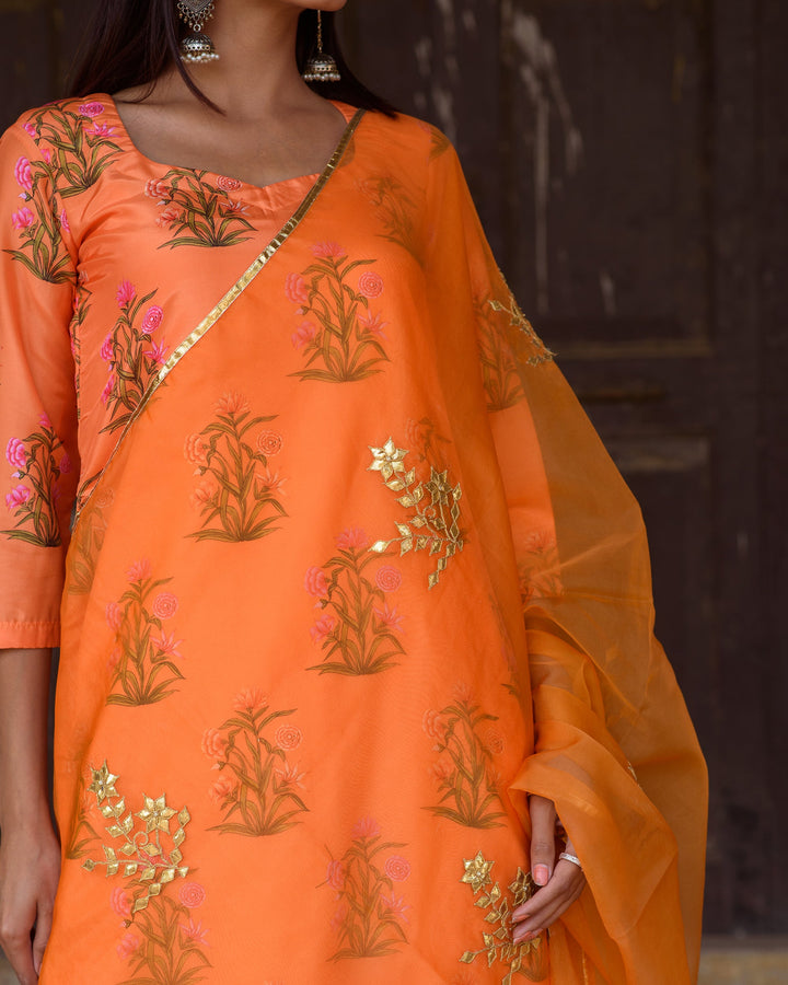 Mehnaaz Orange Set Gulabo Jaipur