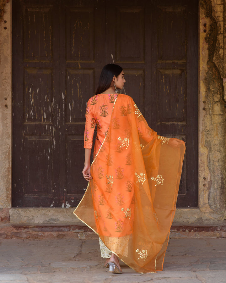 Mehnaaz Orange Set Gulabo Jaipur