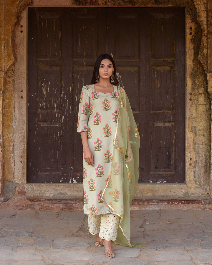 Mehnaaz Pista Set Gulabo Jaipur