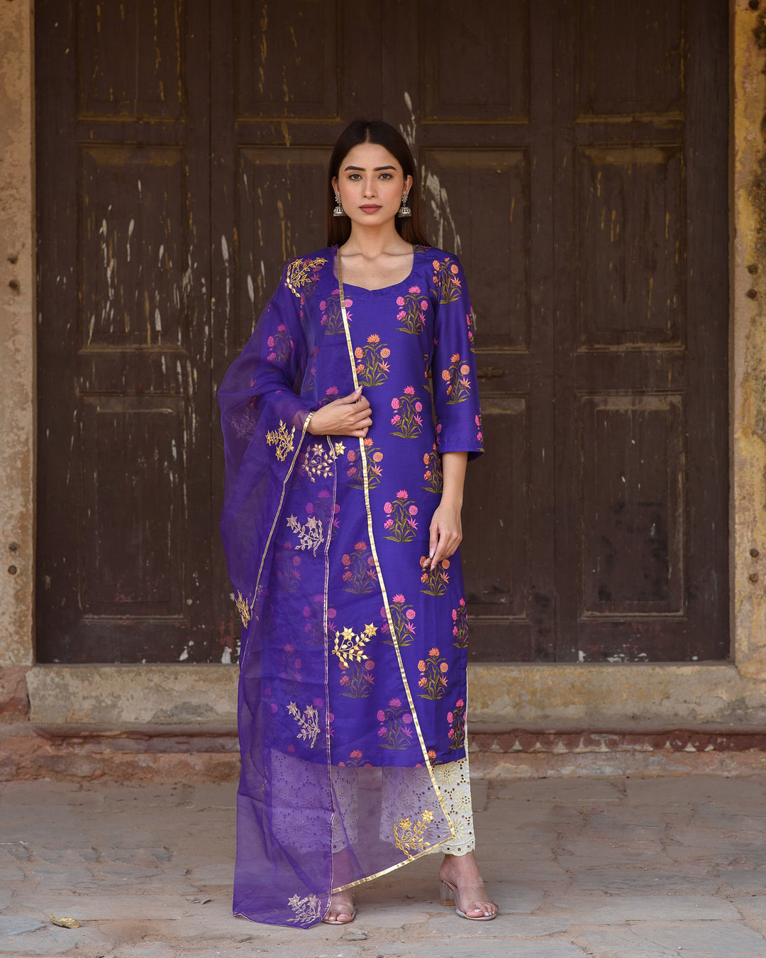 Mehnaaz Purple Set Gulabo Jaipur