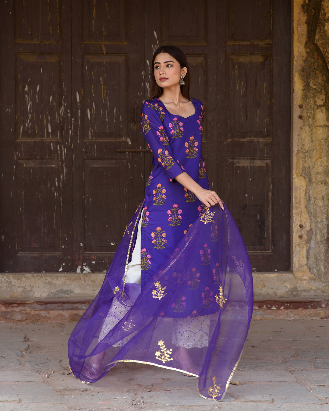 Mehnaaz Purple Set Gulabo Jaipur
