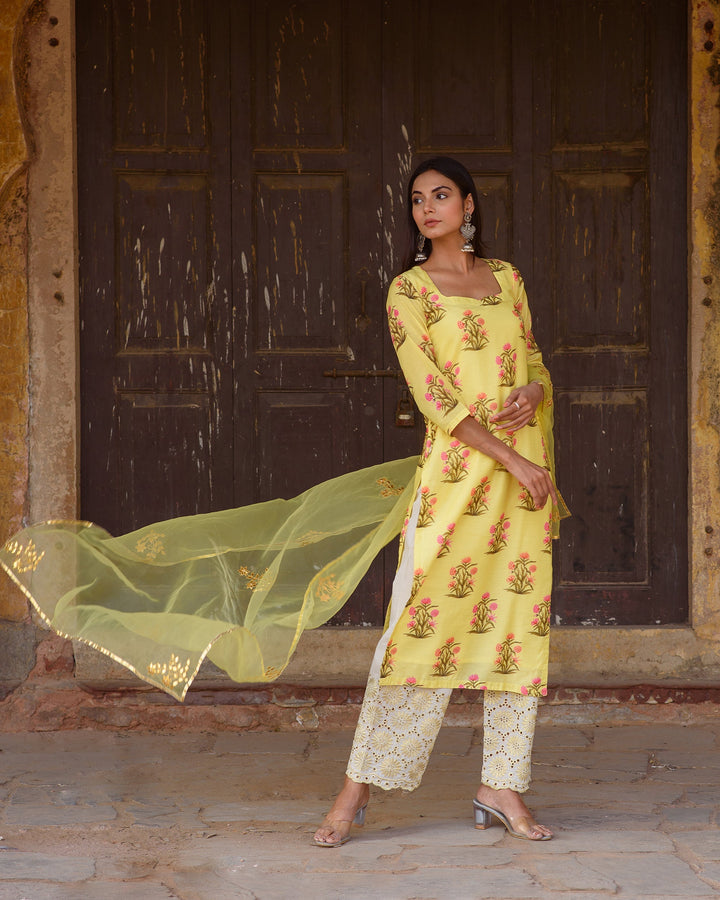 Mehnaaz Yellow Set Gulabo Jaipur