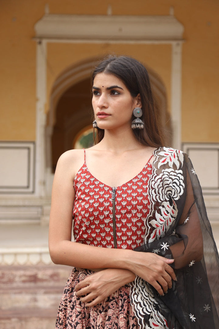 Mira Black Lehenga Set Gulabo Jaipur