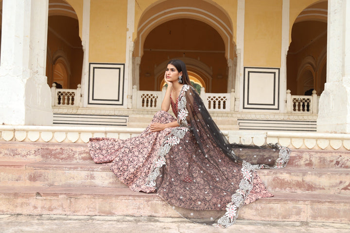 Mira Black Lehenga Set Gulabo Jaipur