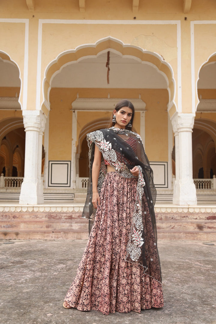 Mira Black Lehenga Set Gulabo Jaipur